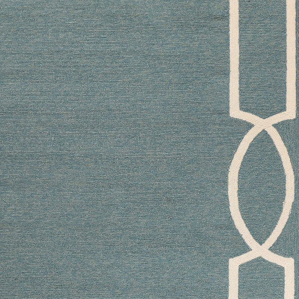 Stylish and Comfortable Round Blue Outdoor and Indoor Area Rug with Elegant Geometric Design to Elevate Your Living Space