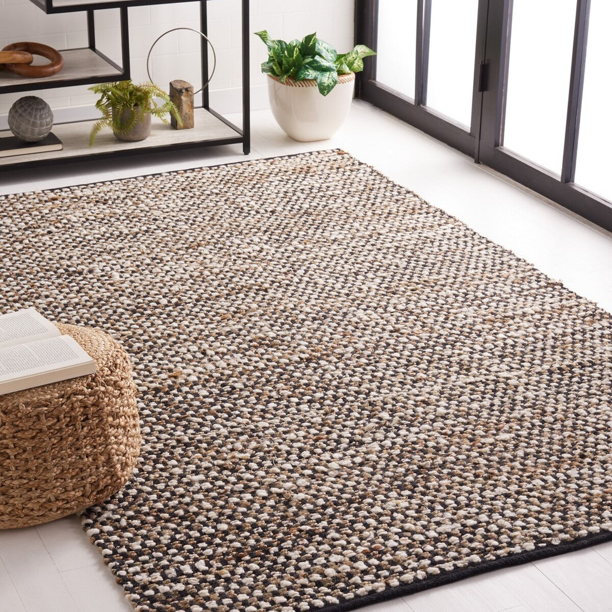 Luxurious Flat Weave Rug: 60% Jute & 40% Wool, Thick Pile for Cozy Decor