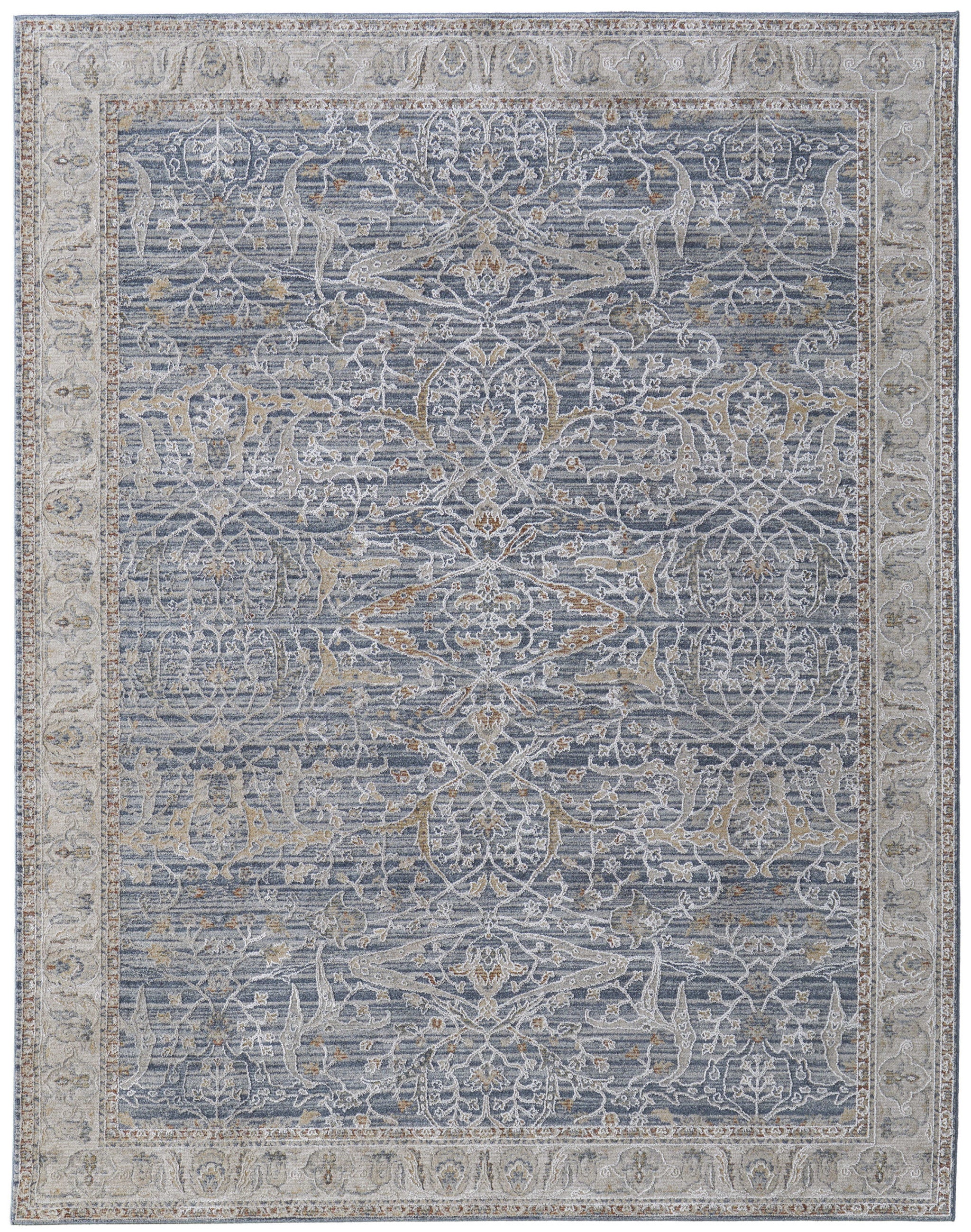 Stain-Resistant Ikat Area Rug in Stylish Taupe with Elegant Fringes for Any Room