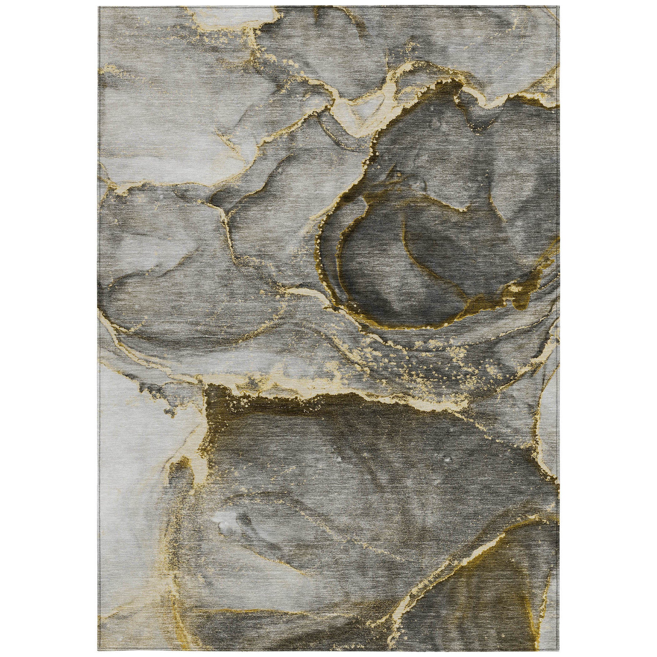 Stylish Peach Abstract Washable Non-Skid Runner Rug for Indoor/Outdoor Use