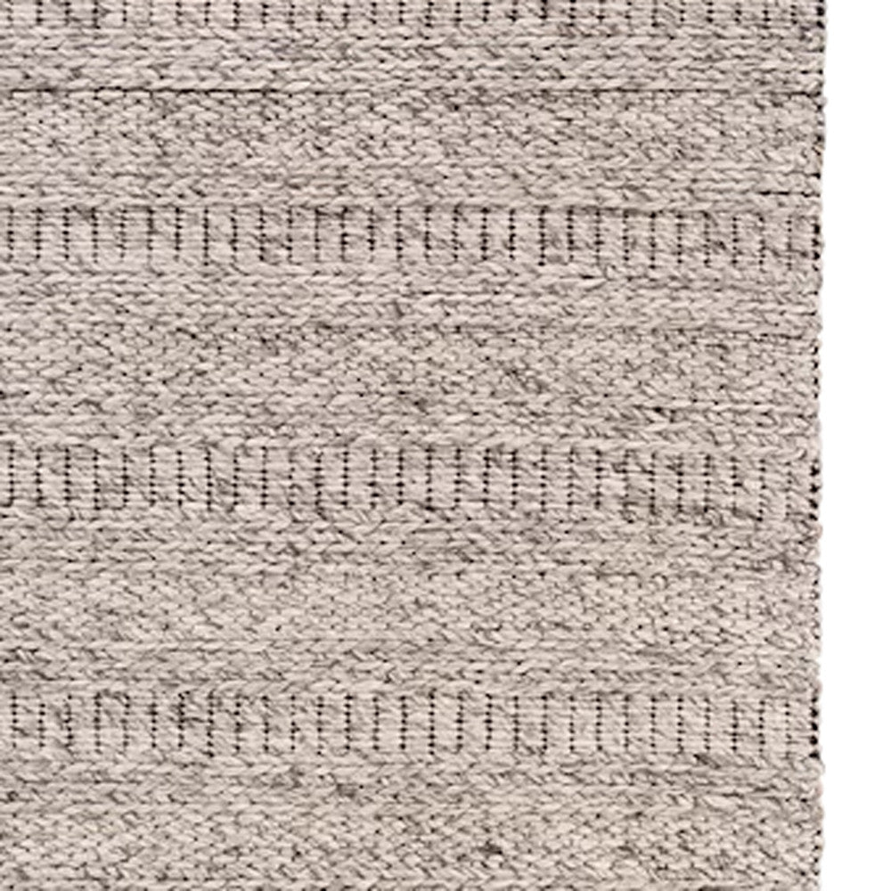 Exquisite Hand - Woven Gray and Ivory Wool Area Rug with Stain - Resistant Feature for Elegant Living Spaces