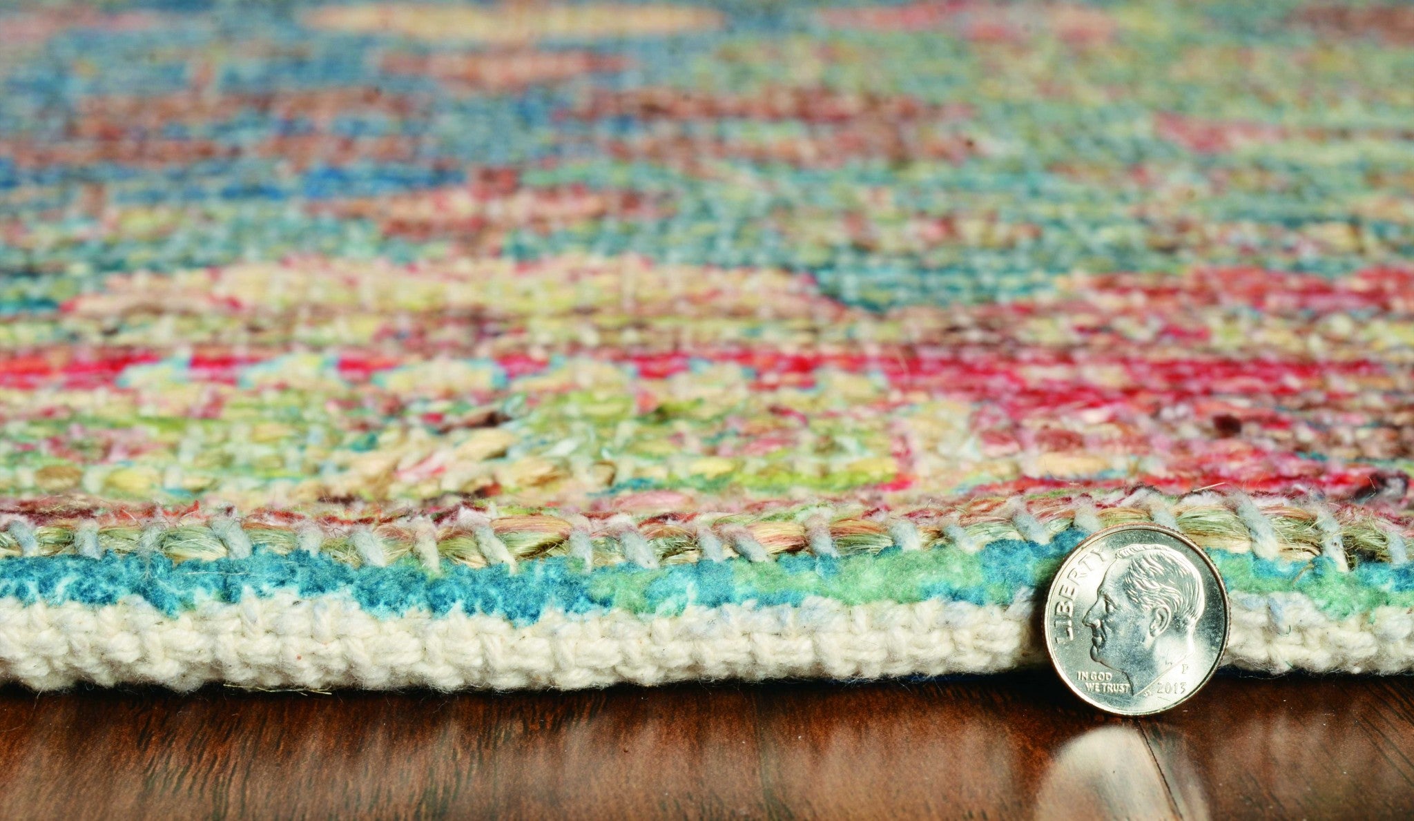 Artistic Handmade 8'x11' Blue Floral Rectangle Area Rug for Warm and Stylish Spaces