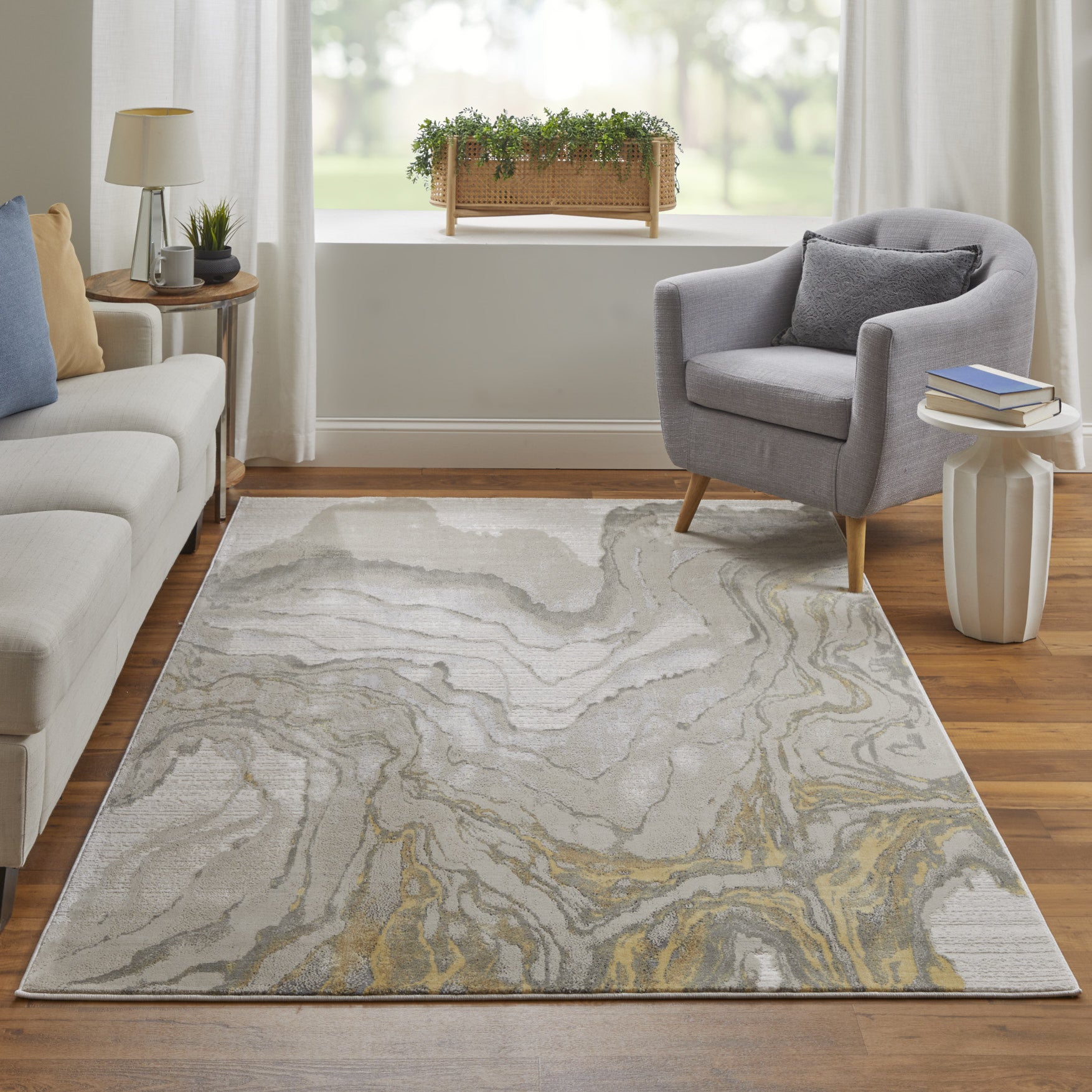 Exquisite Hand-Woven Ombre Area Rug in Blue and Green Rectangle for Your Space