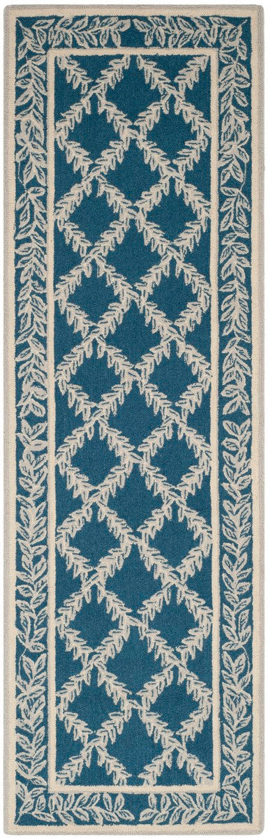 Exquisite Hand-Hooked Chelsea Rug: 100% Pure Wool Pile, Durable Cotton Backing, Timeless Designs