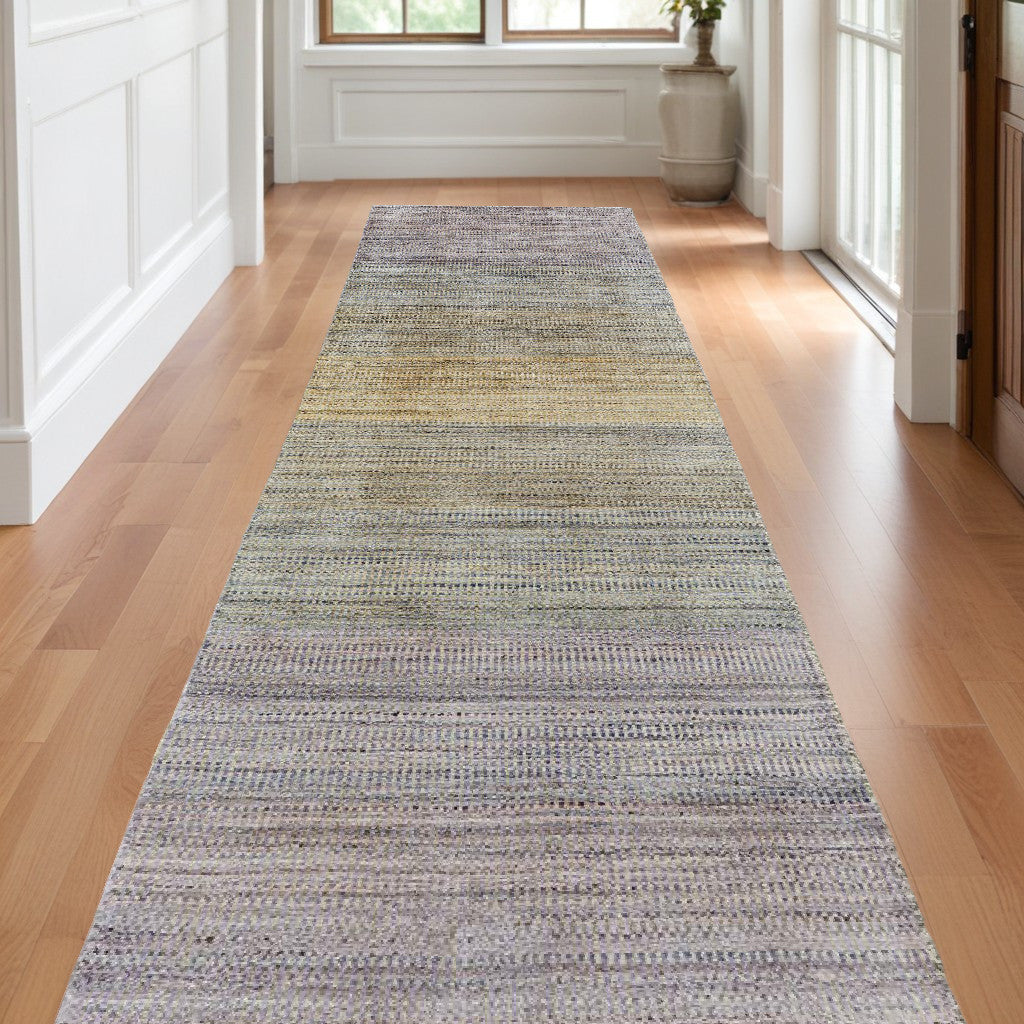 Exquisite Hand-Woven Ombre Area Rug in Blue and Green Rectangle for Your Space
