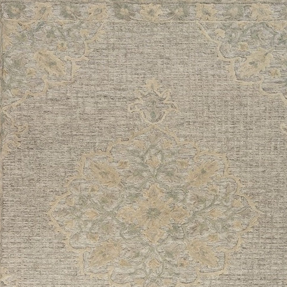 Exquisite Handmade Beige Wool Area Rug for Timeless Comfort and Style