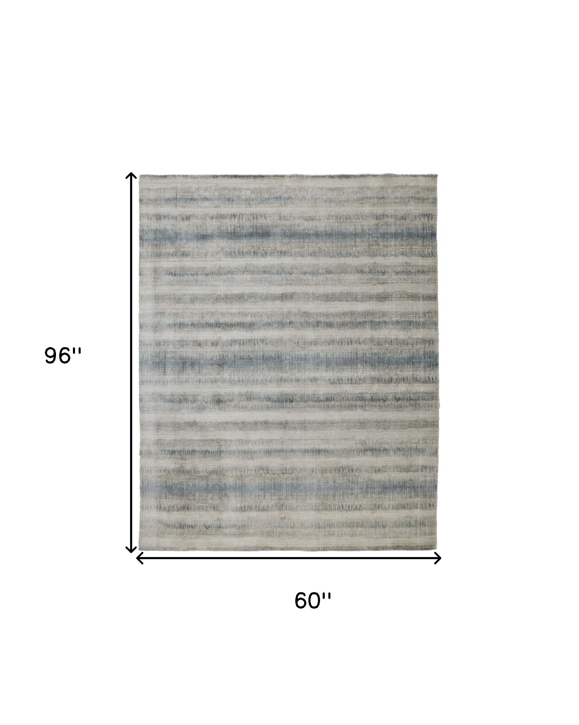 Exquisite Hand-Woven Area Rug in Elegant Tan, Ivory & Black Abstract Design for Home Decor