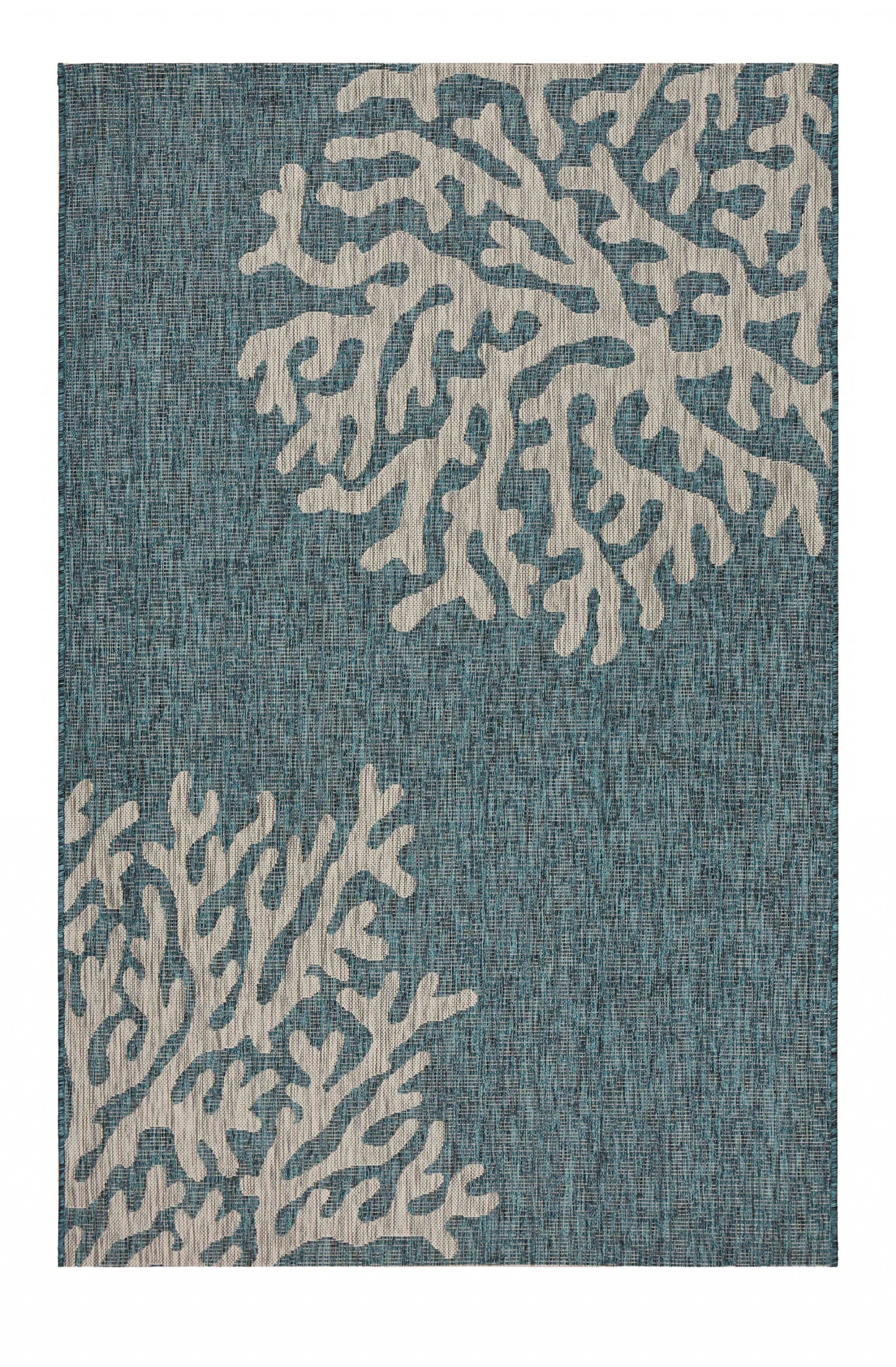 Stylish Blue Outdoor Area Rug for a Sophisticated and Warm Living Space
