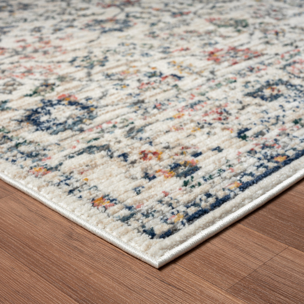 Exquisite Ivory Floral Turkish Area Rug for Timeless and Elegant Home Decor and Added Warmth