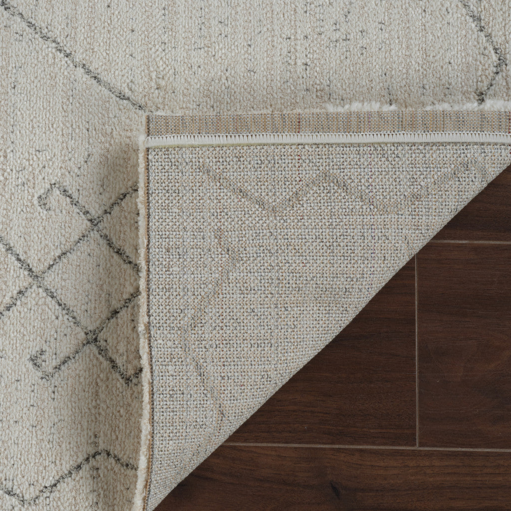 Stylish and Stain-Resistant Cream & Beige Abstract Non-Skid Area Rug Ideal for Family Homes with Kids
