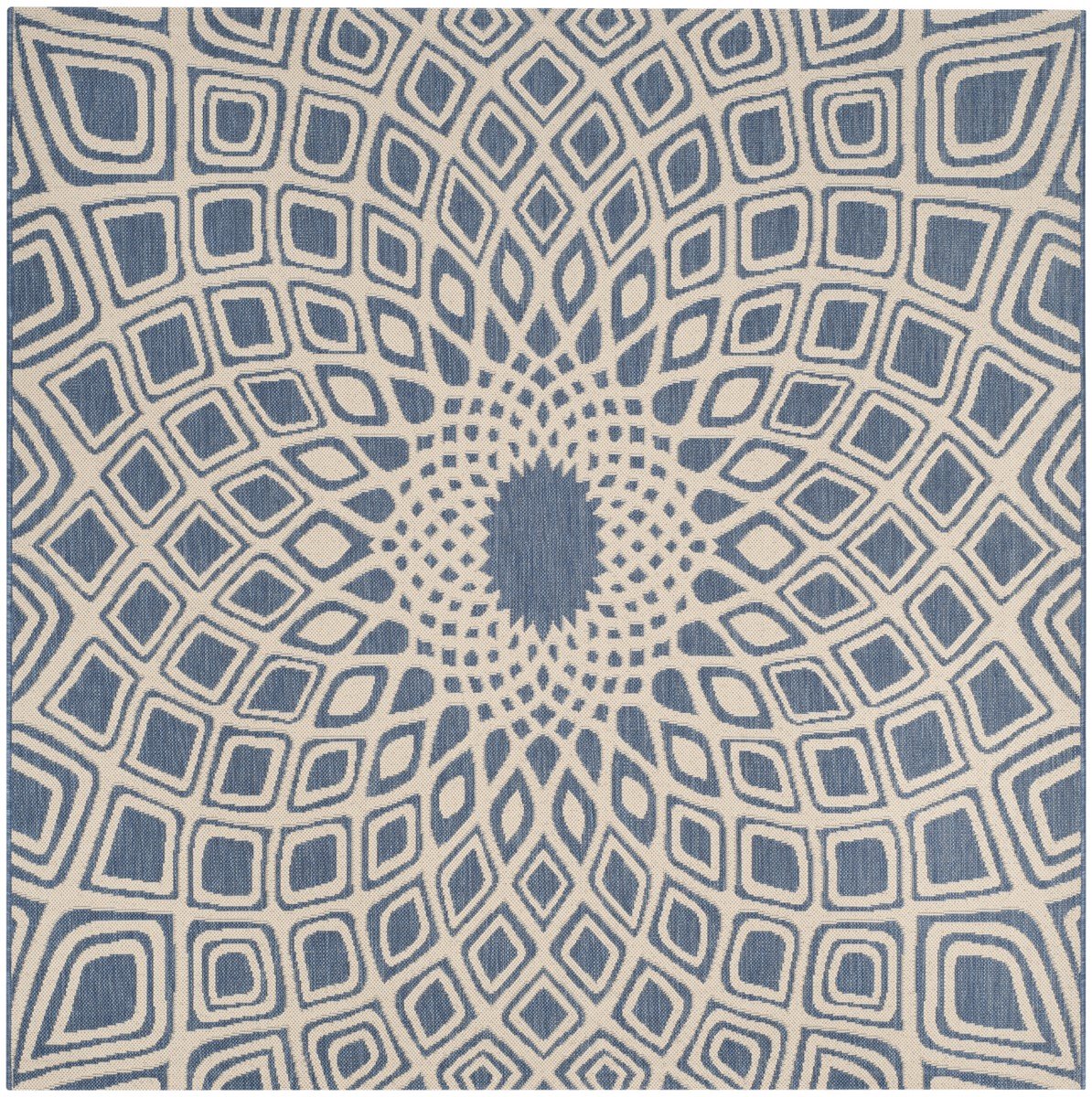 Stylish and Durable Power Loomed Courtyard Rug Made of Polypropylene for Both Modern Indoor and Outdoor Areas