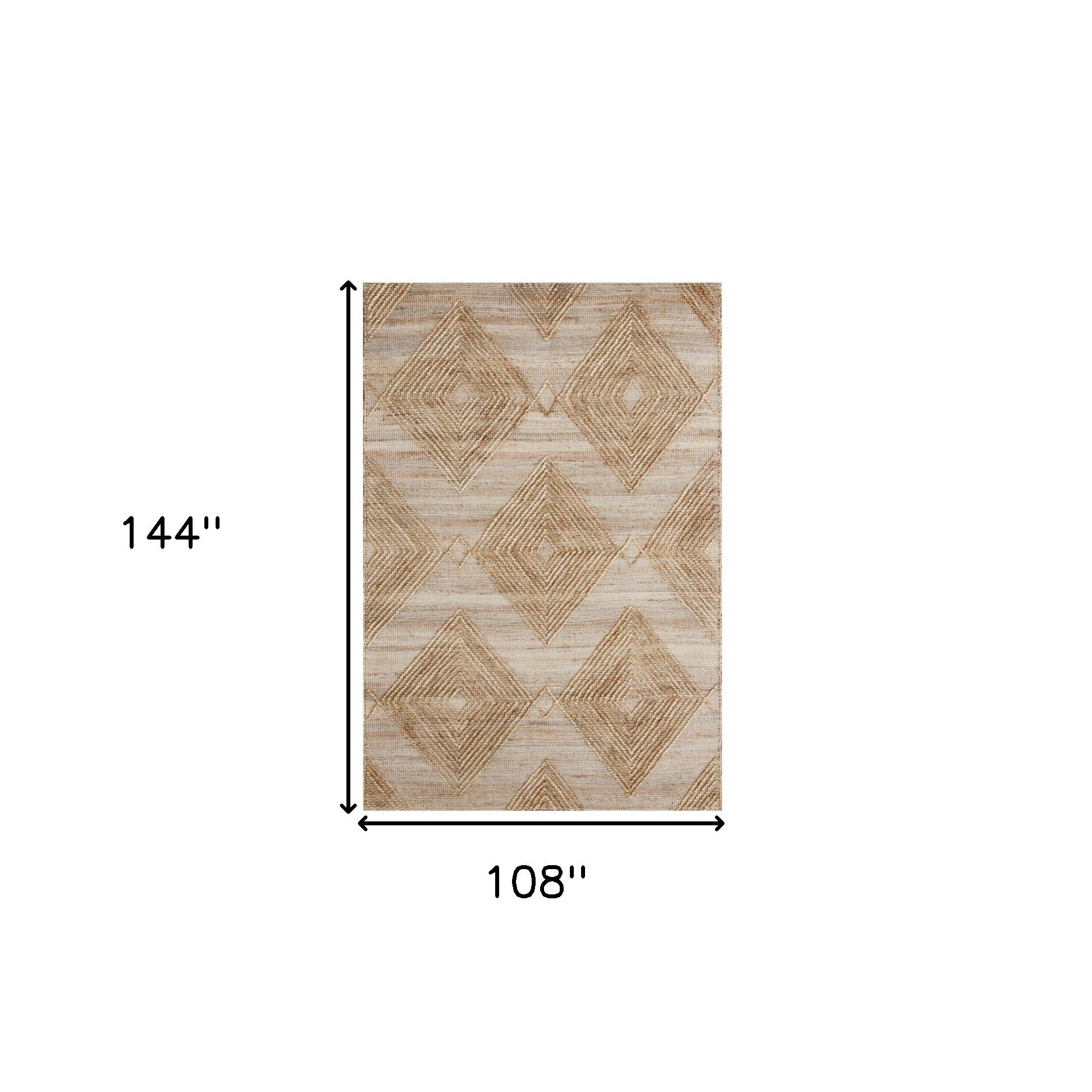 Exquisite Hand-Woven Brown Geometric Area Rug for a Cozy and Stylish Home