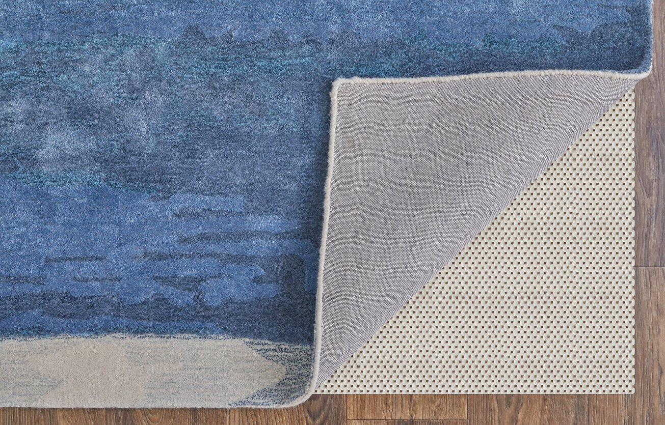 ANY8921F Anya Modern Wool and Viscose Hand - Tufted Rug with Watercolor Design for Contemporary Spaces