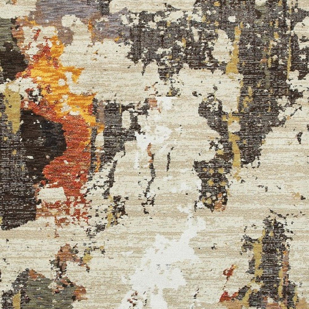 Stylish and Durable Modern Beige & Black Area Rug for Home Decor