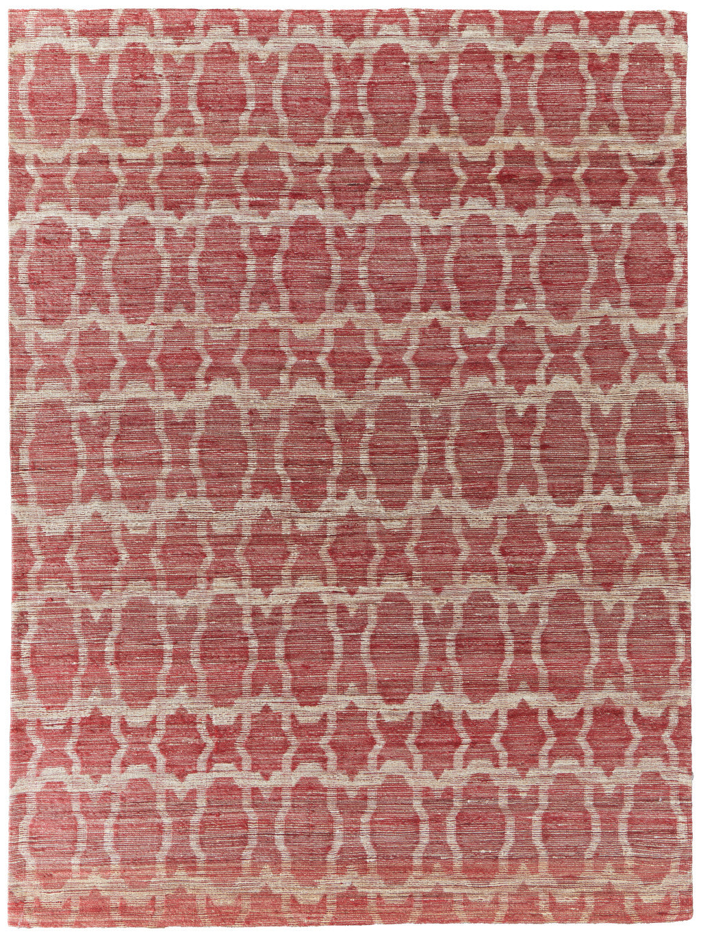 Stylish Hand-Woven Tan and Ivory Geometric Area Rug for Your Living Space