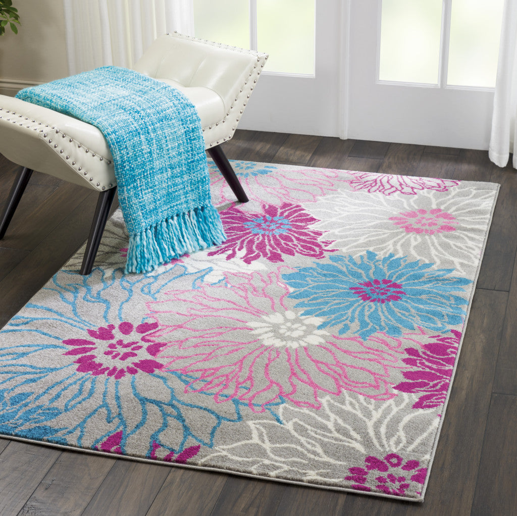 Stylish Gray Floral Dhurrie Area Runner Rug - Enhance Your Space with High - Quality and Trendy Design