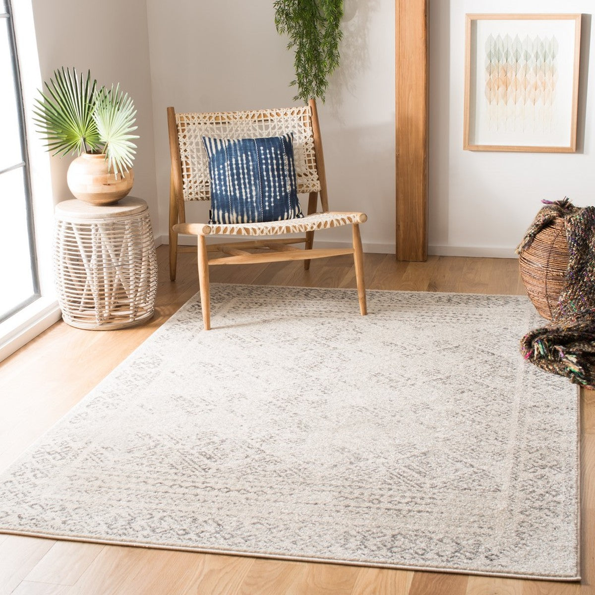 Stylish Transitional Power Loomed Area Rug - 60% Polypropylene, 40% Jute from Turkey