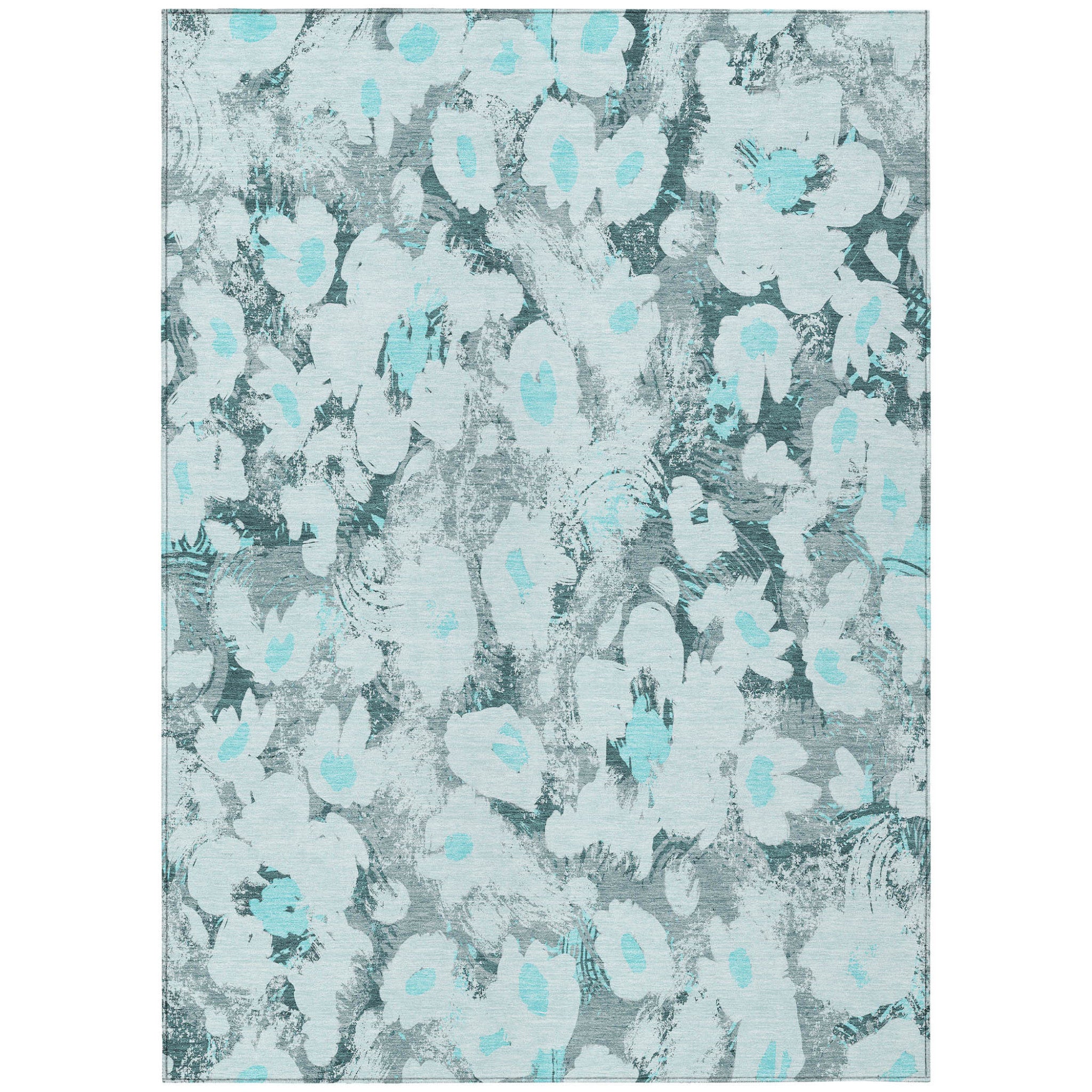 Exquisite Floral Indoor and Outdoor Runner Rug with Stain-Resistant, Non-Skid, and Washable Design for Home Decor