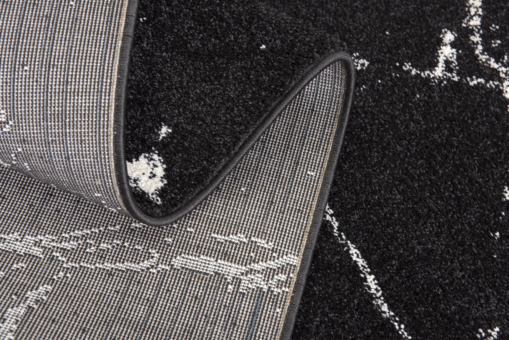 Stunning Black and White Abstract Broken Pattern Area Rug - Durable, Plush and Stylish