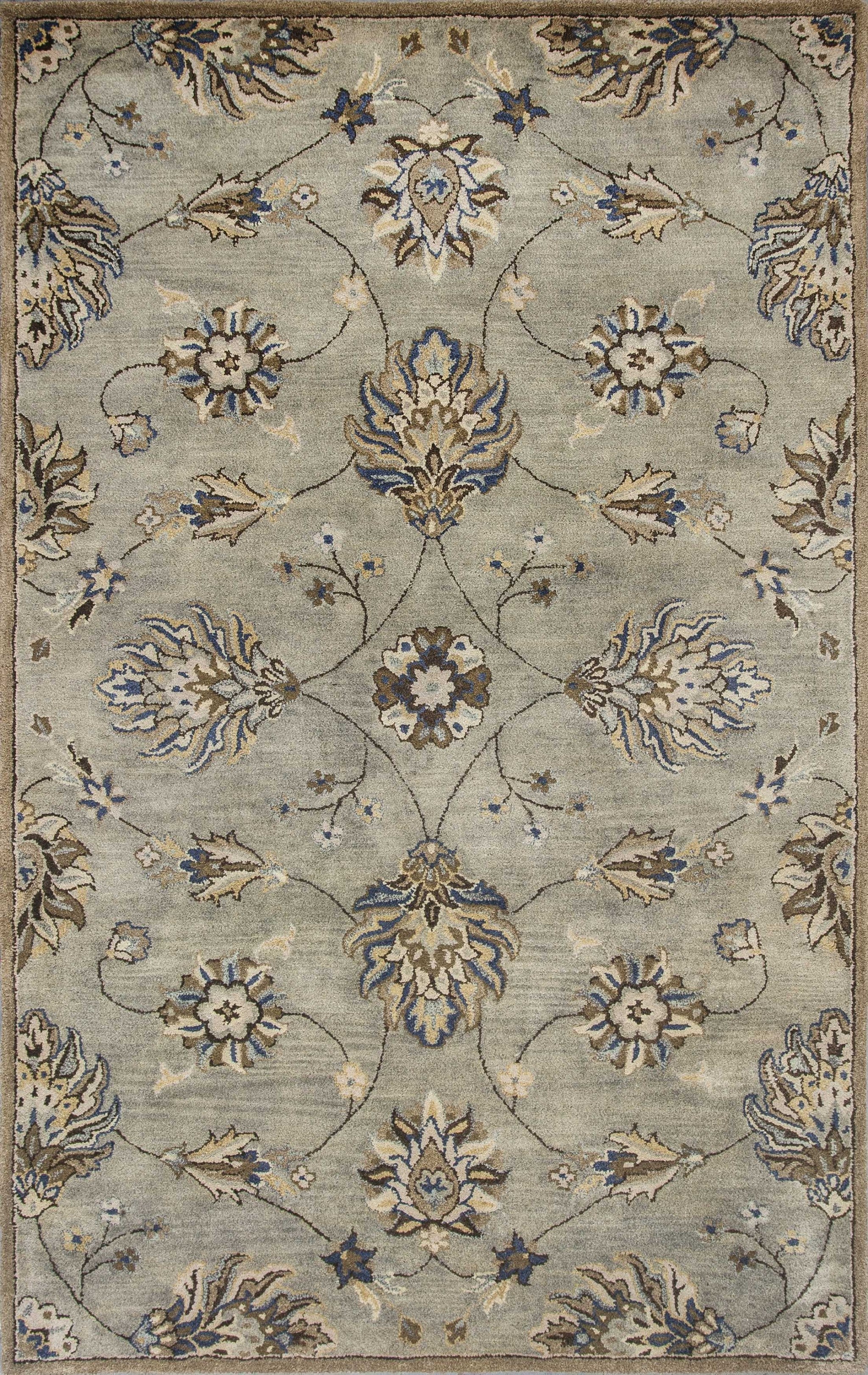 Exquisite Hand-Tufted Grey Allover Kashia Rug Crafted from Premium New Zealand Wool for a Timeless and Elegant Home Decor