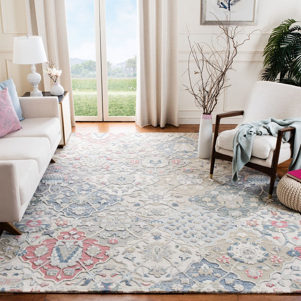 Exquisite Hand - Tufted Wool Area Rug with Opulent Indian Craftsmanship for Sophisticated Home Decor and Stylish Living Spaces