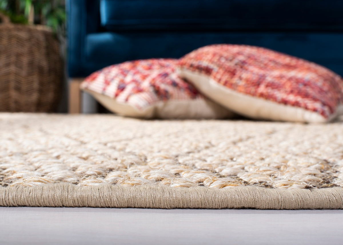 Palm PAB361 Chic Power - Loomed Sisal Rug: Stylish Rectangular Design from India for Contemporary Spaces