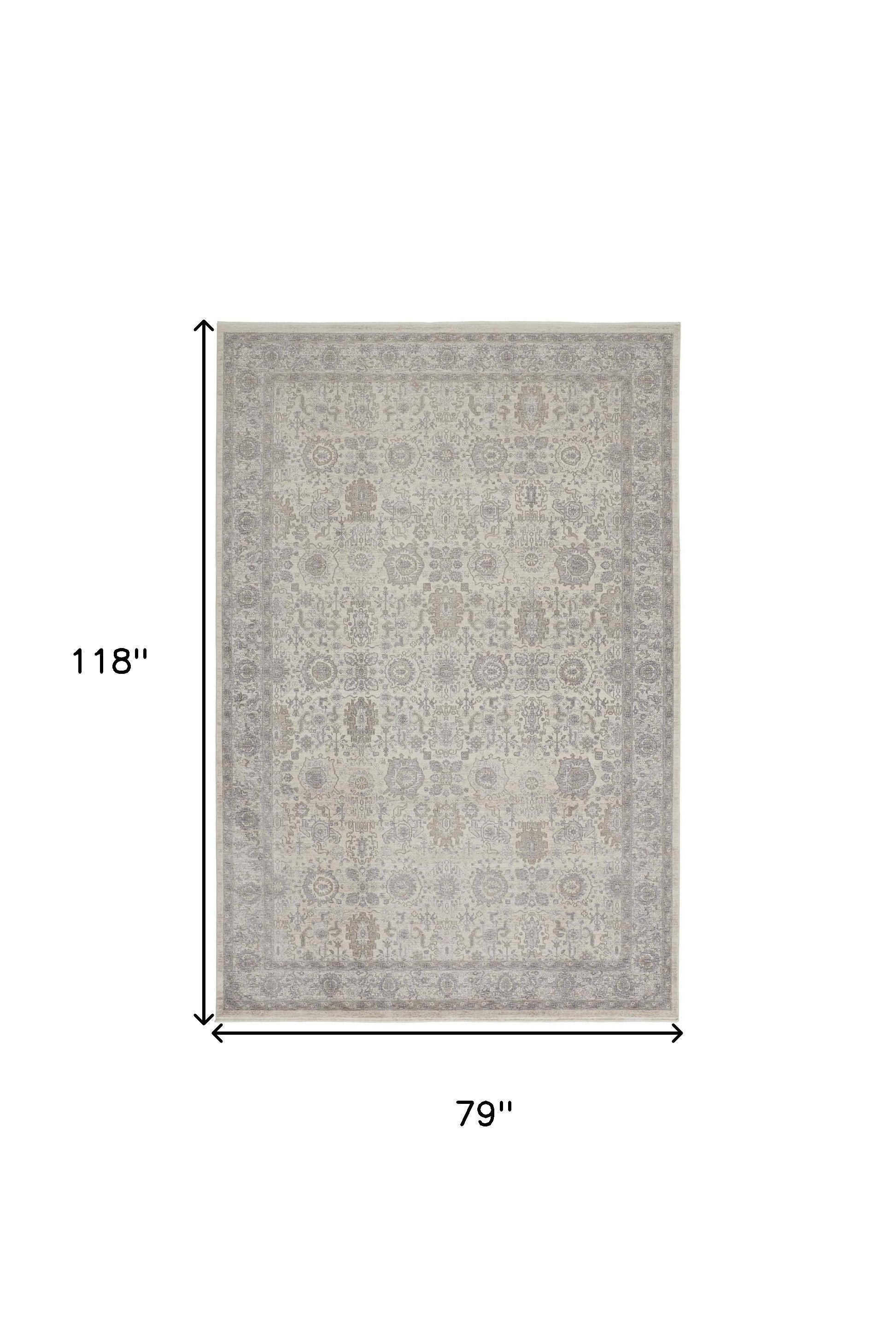 Stylish and Stain-Resistant Worn Faded Oriental Area Rug with Fringe for Decorating Any Space