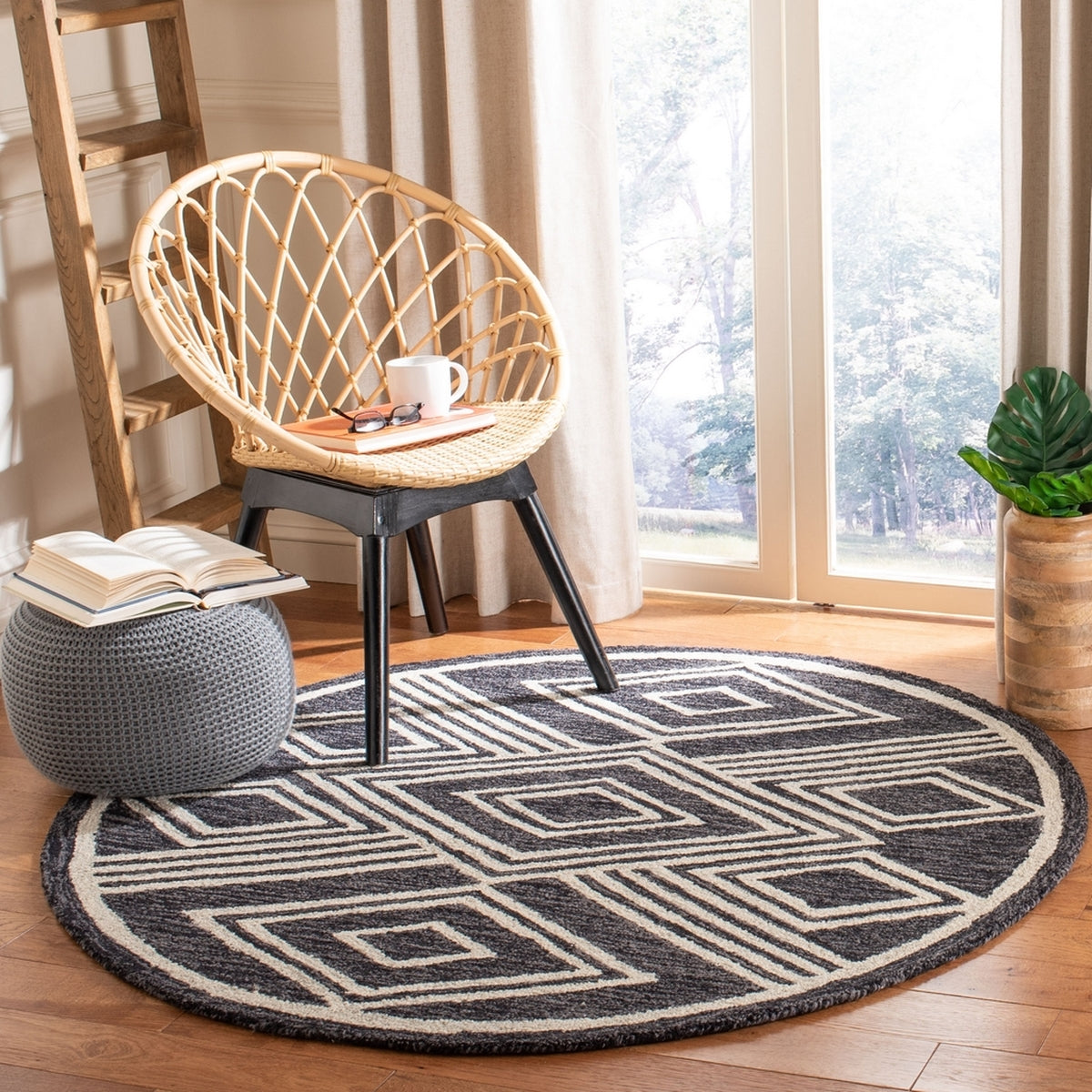 Luxurious 100% Wool Tufted Micro Loop MLP156 Rectangular Rug for Classic Home Decor