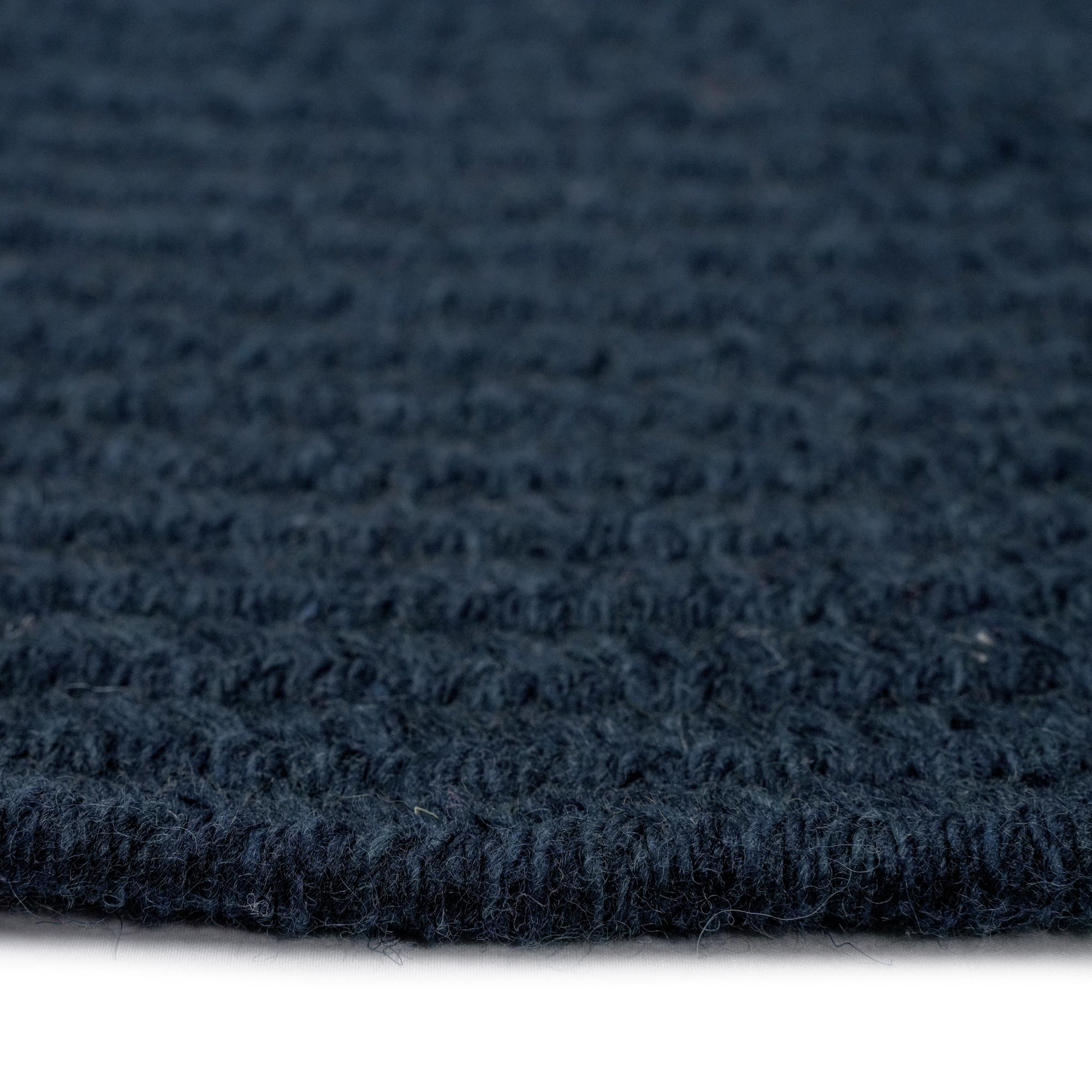 Manteo Braided Rug - Serene Navy Blue with Delicate Flecking for a Relaxed, Cozy Vibe