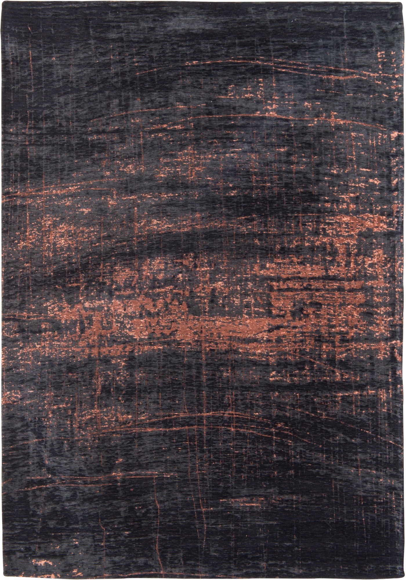 Exquisite 9' x 13' Black and Gold Abstract Non-Slip Area Rug for Elegant Home Decor