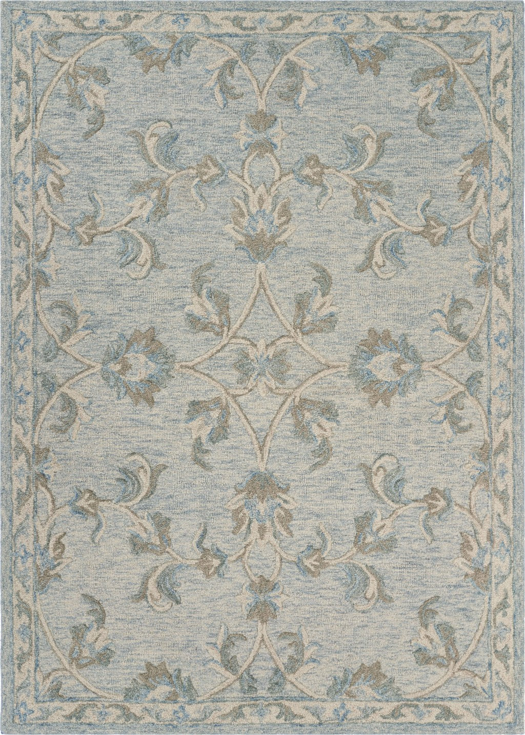 7' Hand-Tufted Gray Round Wool Area Rug - Stylish & Cozy for Any Home