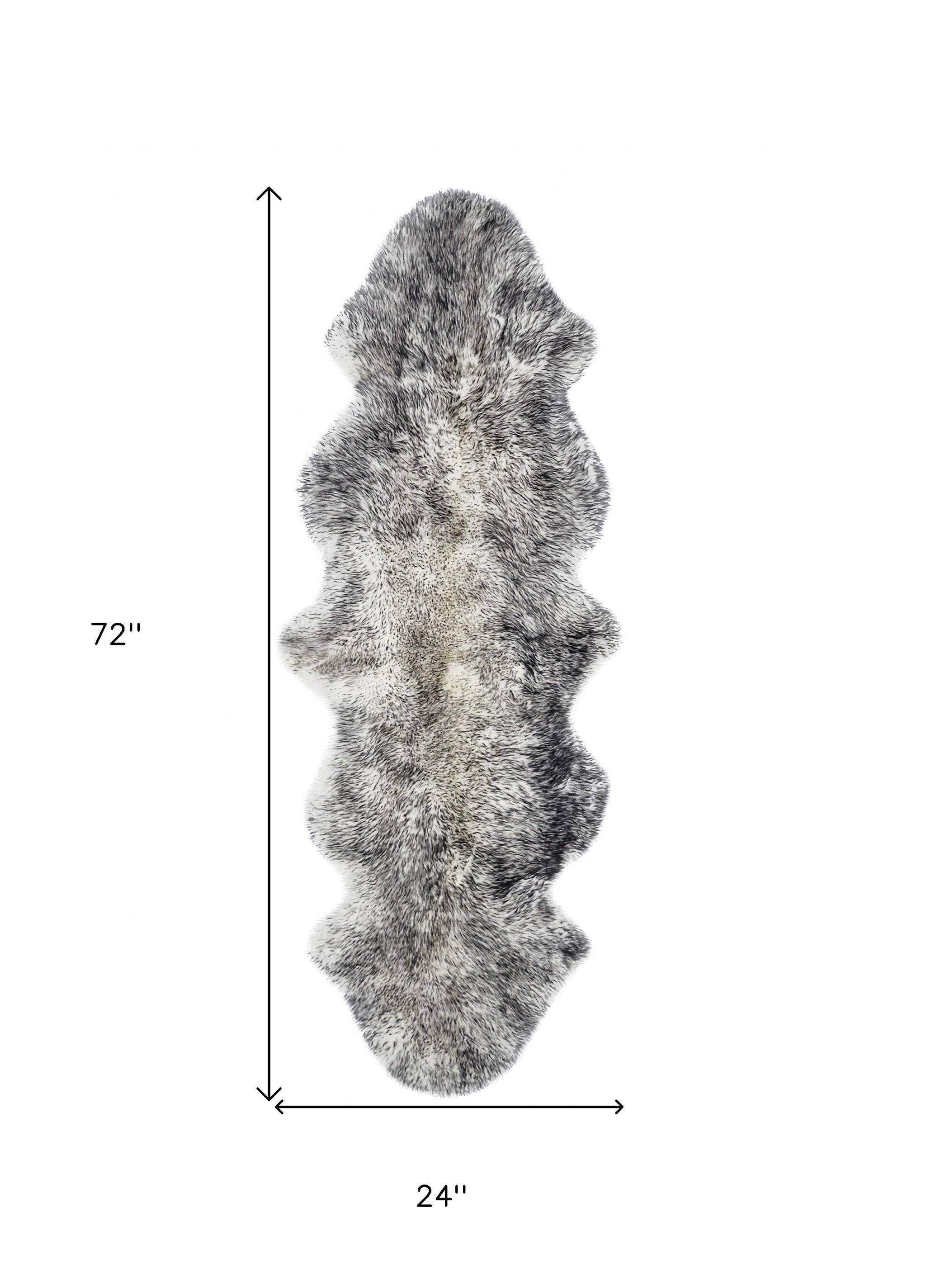 Exquisite Handmade Gradient Grey Animal Print Sheepskin Area Rug for Stylish Interiors