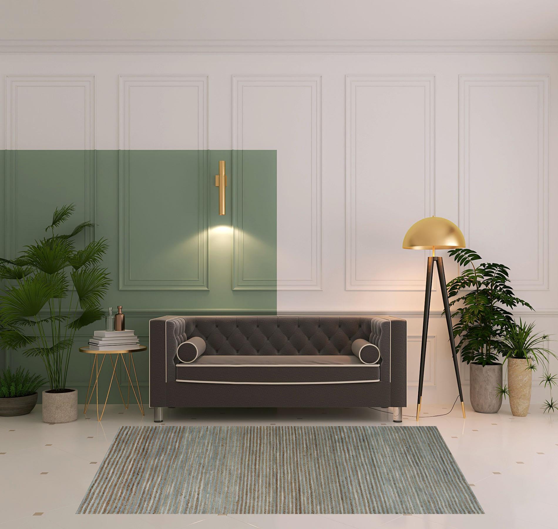 Exquisite Hand-Woven Area Rug with Distinctive Striped Design for Elegant Home Decor and Comfortable Living Spaces