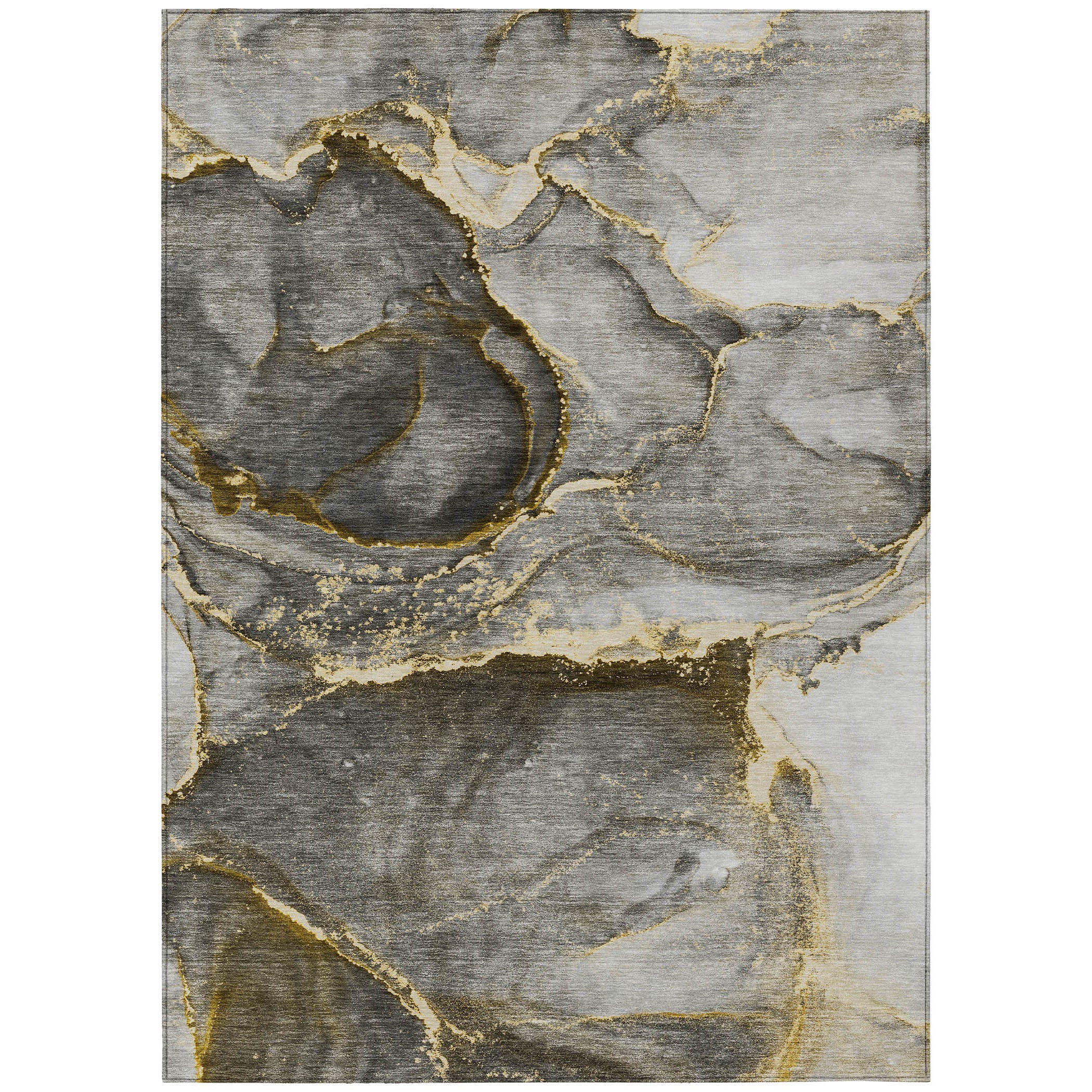 Stylish Peach Abstract Washable Non-Skid Runner Rug for Indoor/Outdoor Use
