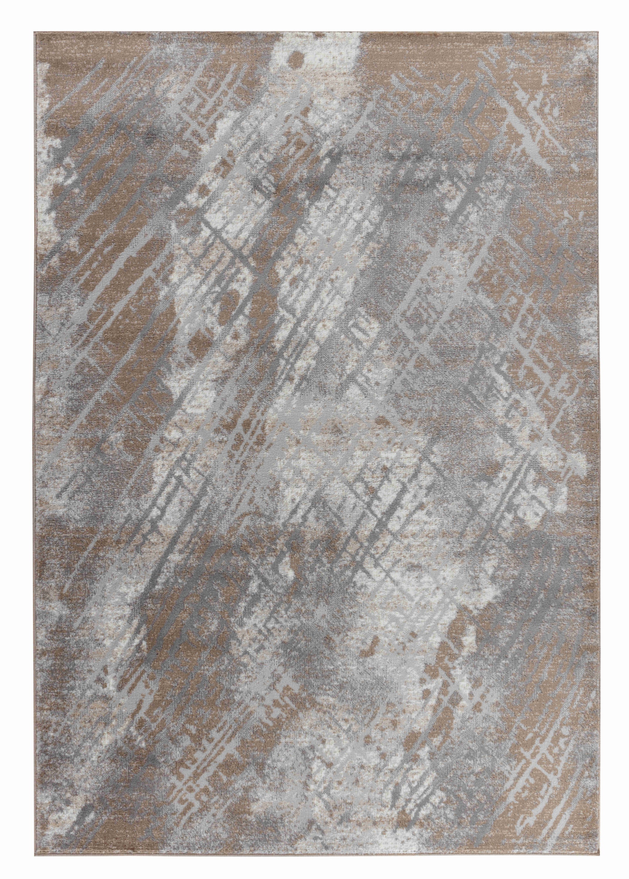 8-Foot by 11-Foot Brown Abstract Turkish-Style Area Rug for Warm and Stylish Decor in Any Living Space
