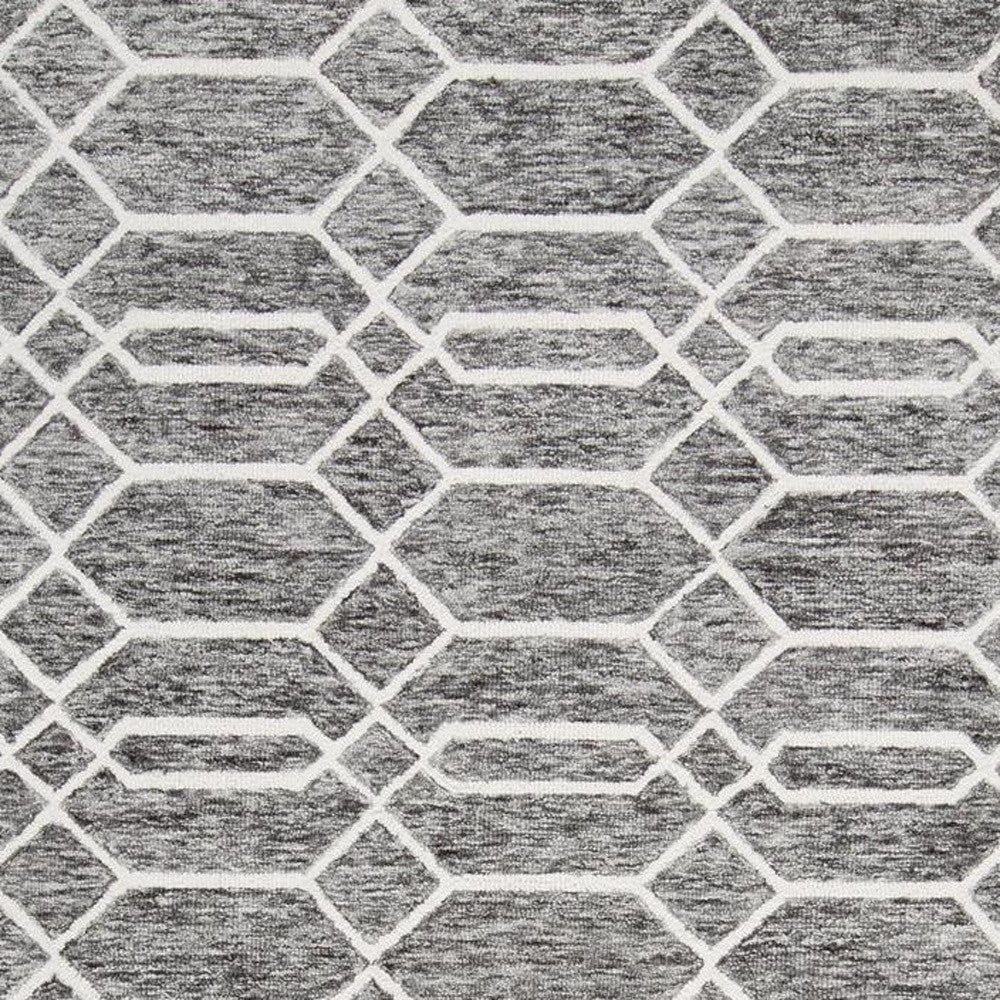 Handmade Stain-Resistant Geometric Wool Area Rug with Stylish Design for Creating Cozy Living Spaces