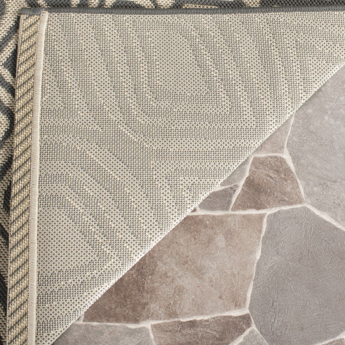 Stylish and Versatile Courtyard Power - Loomed Indoor and Outdoor Rug with Durable and Easy - to - Clean Features