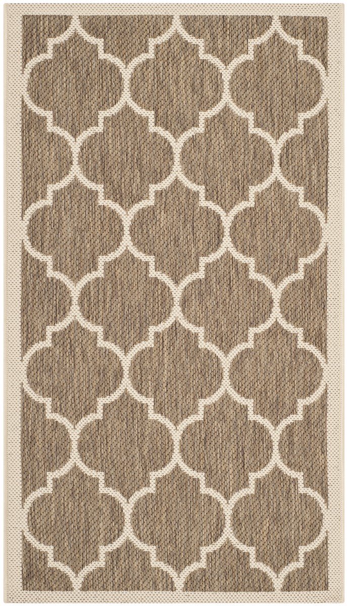 High - Quality Courtyard Power - Loomed Indoor/Outdoor Rug Featuring Vivid Quatrefoils for Elegant and Durable Home Decor