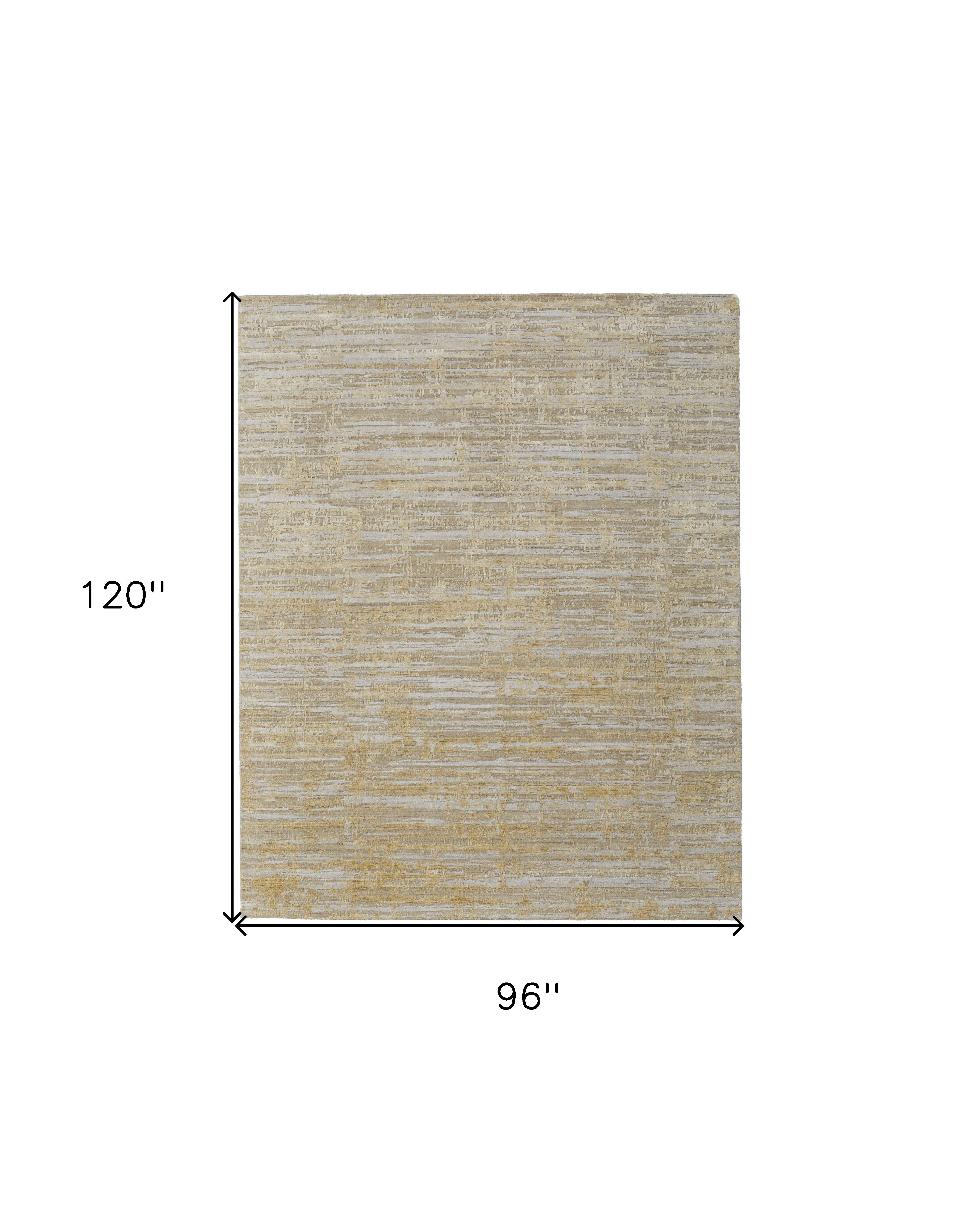 Stylish Hand-Woven Ivory Area Rug with Unique Yellow Abstract Design for Your Living Space