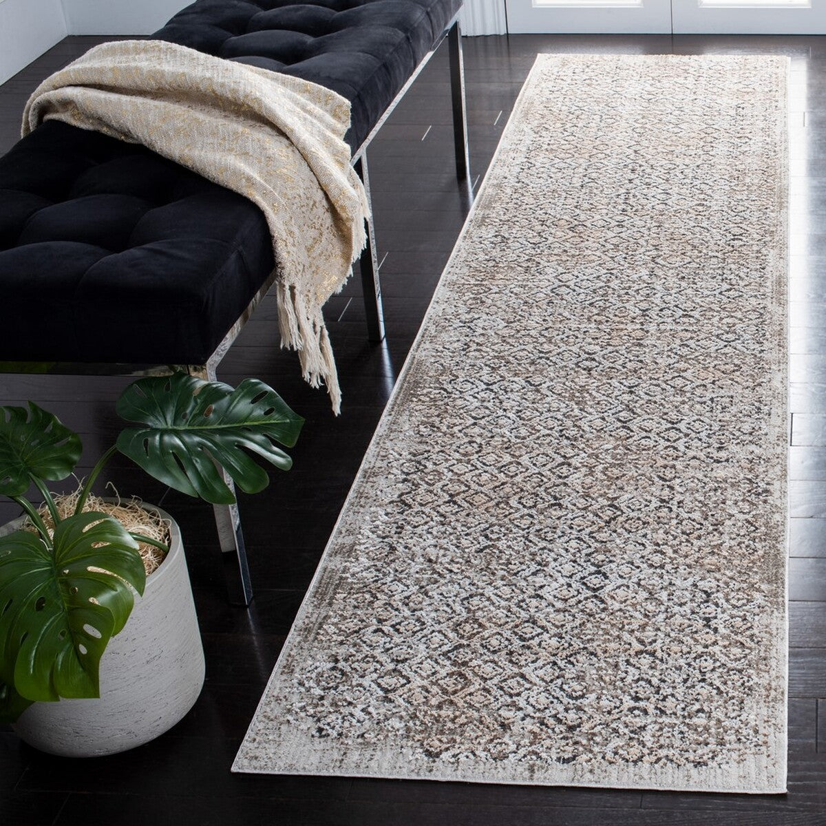 Mayflower Contemporary Power Loomed Living Room Area Rug Crafted from Soft Polyester Blend for Elegant Home Decor
