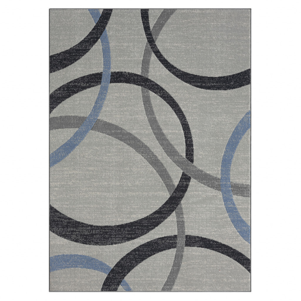 Stylish Turkish Blue Geometric Area Rug for Comfort and Visual Appeal in Any Room