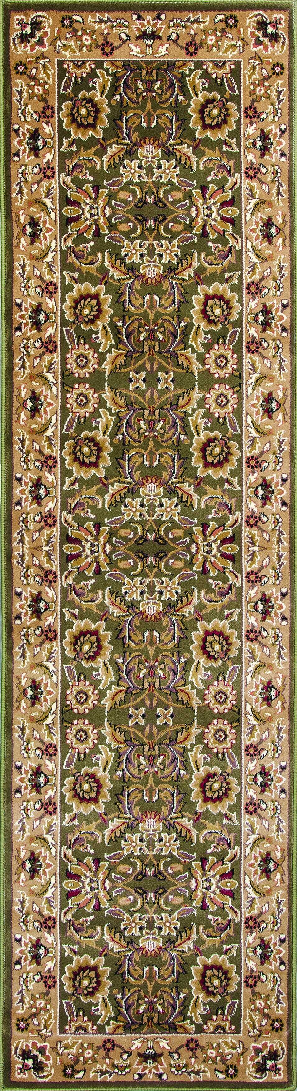 Exquisite Stunning Green and Black Chinese Machine - Made Polypropylene Kashan Area Rug for Elevating Your Home Decor with Enduring Artistry