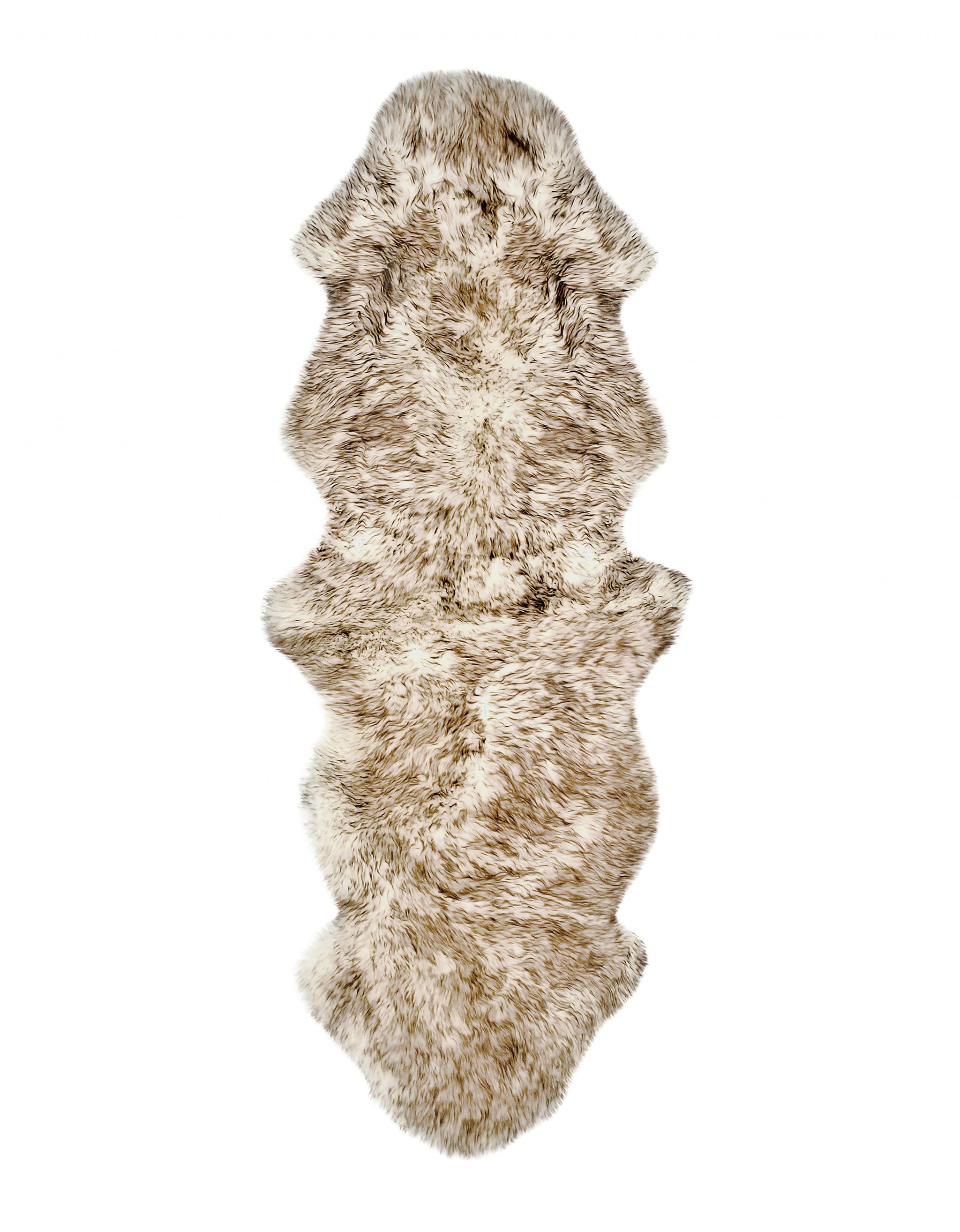 Exquisite Hand - crafted Gradient Chocolate - toned Animal Print Area Rug Made of Genuine Sheepskin for Cozy Home Decor