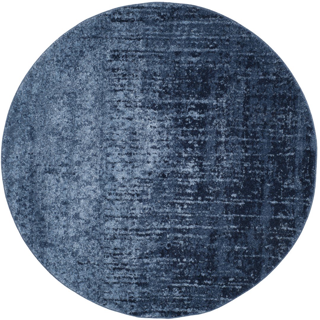 Safavieh Retro Power Loomed Floor Rug - Exquisite Mid-Century Modern Design Crafted in Deep Blue with Durable Synthetic Yarn for Plush Comfort