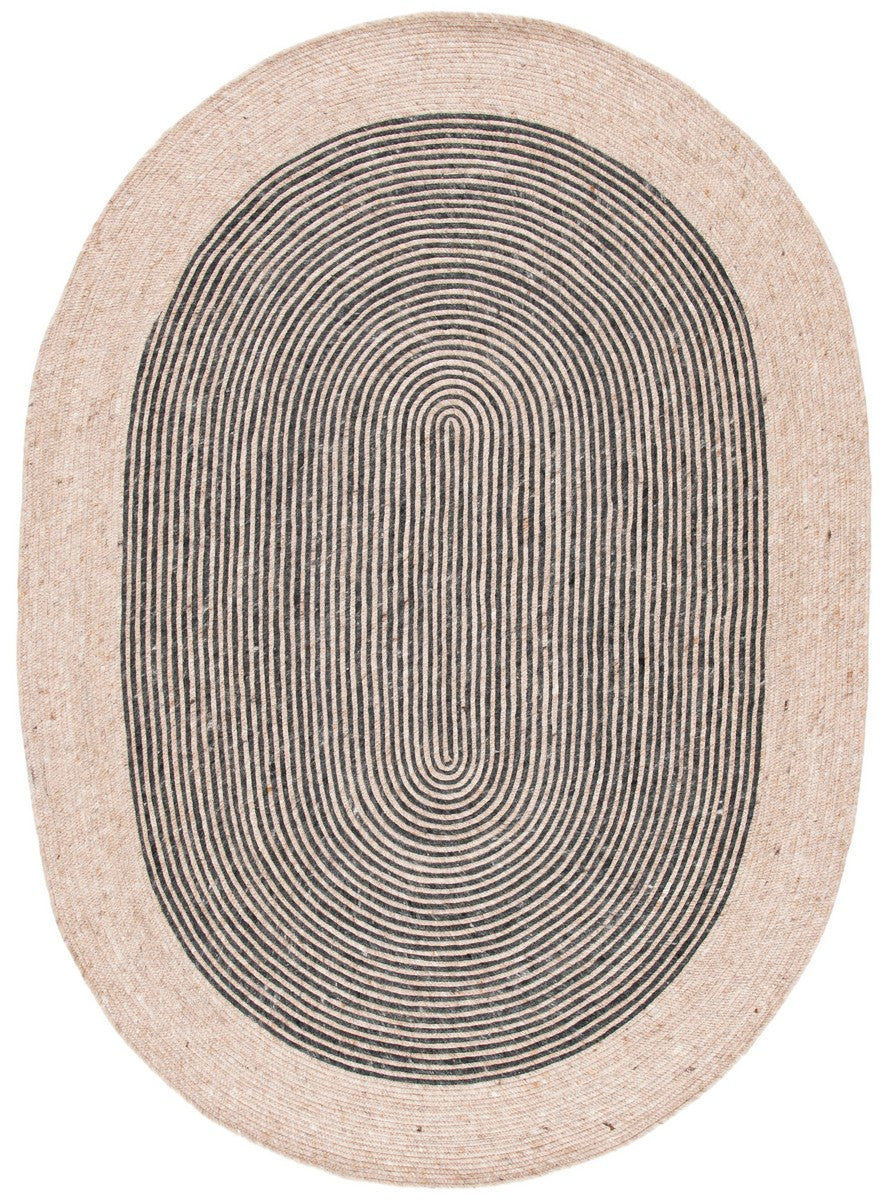 Exquisite Braided Hand - Woven Contemporary Floor Rug Crafted from 60% Wool and 40% Cotton, Perfect for Home Interior Decor