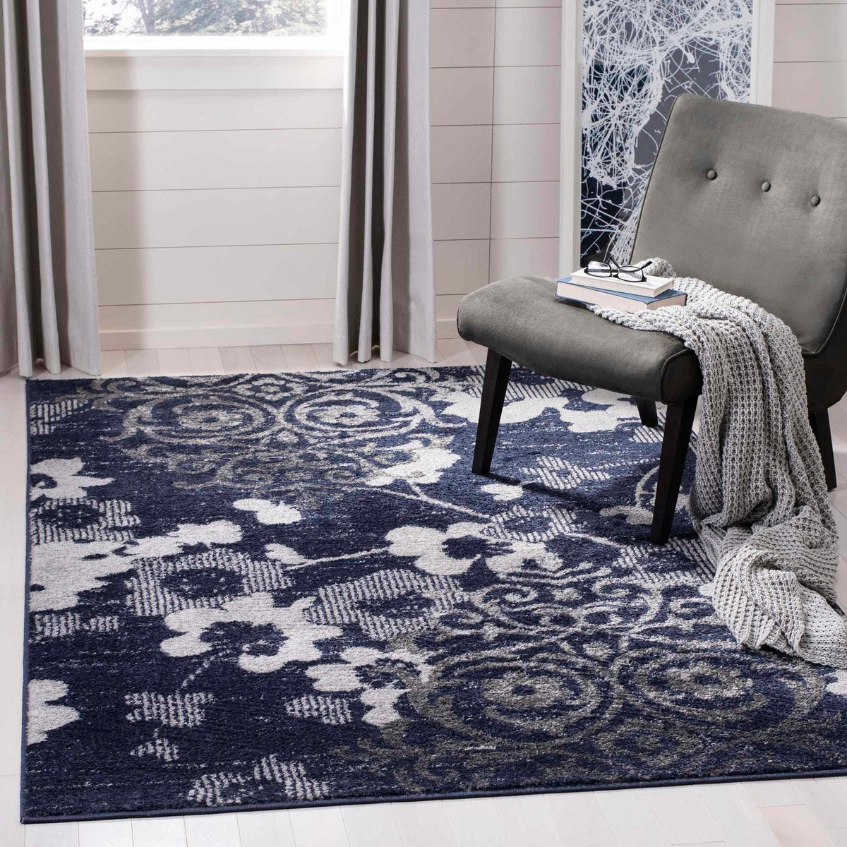 Exquisite Adirondack Power Loomed Area Rug: A Sumptuous Combination of Polypropylene, Jute, and Polyester for a Touch of Elegance