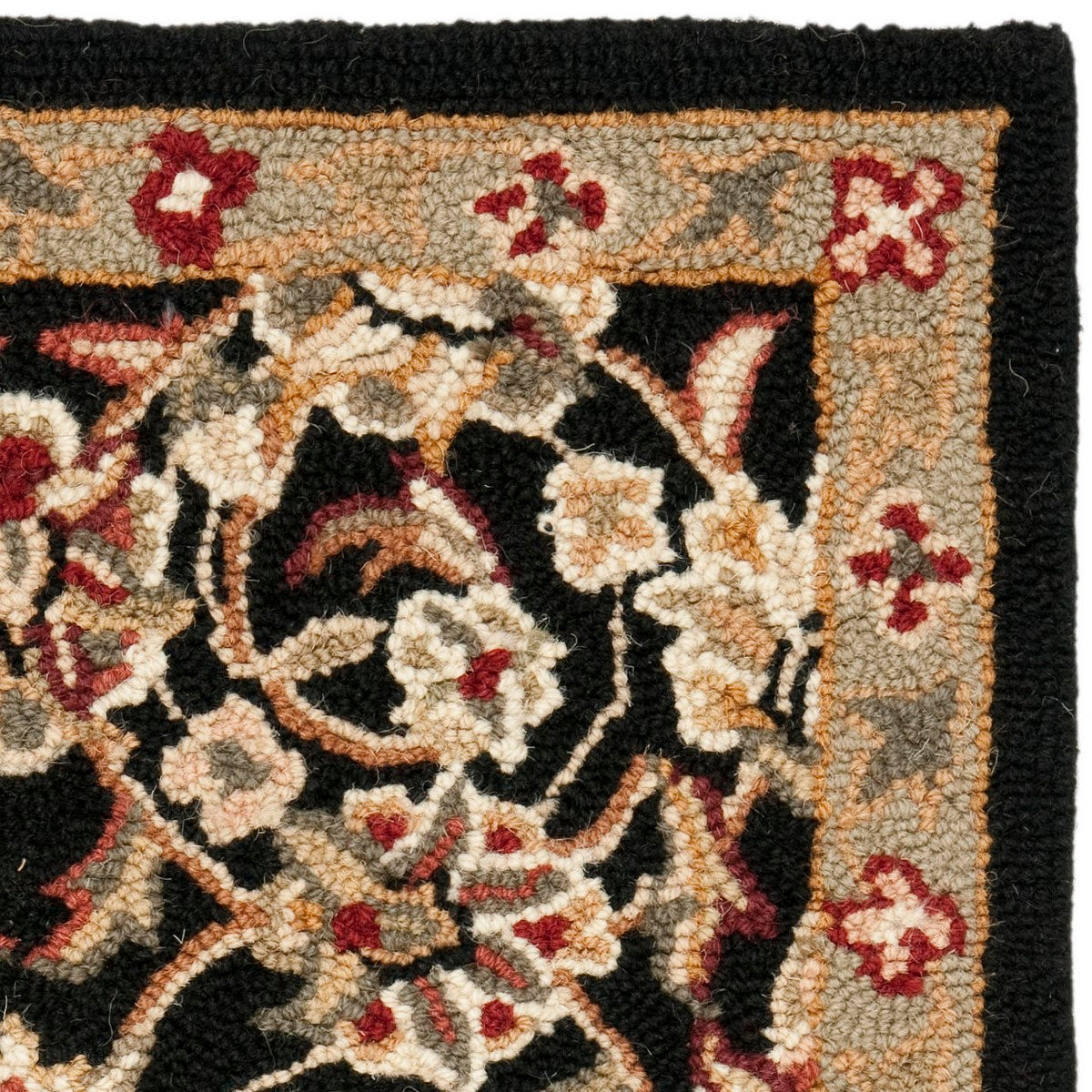Luxurious Chelsea Hand-Hooked Rug: 100% Virgin Wool Pile, Durable Cotton Backing for All Spaces