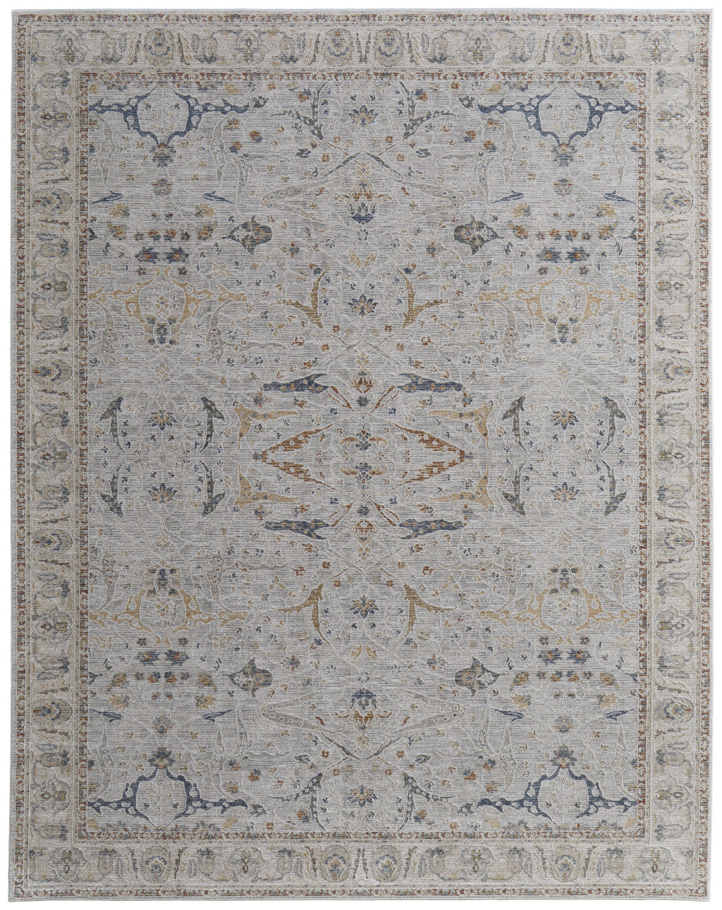 Stain-Resistant Ikat Area Rug in Stylish Taupe with Elegant Fringes for Any Room