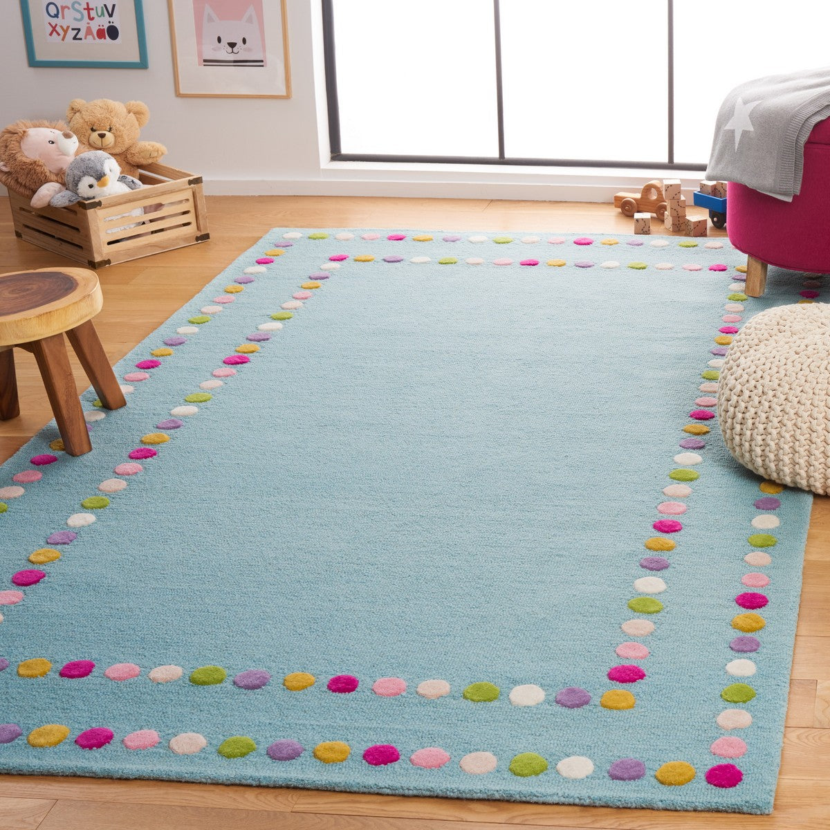 Safavieh Kids 928 Luxury Hand - Tufted Wool Blend Rug Ideal for Playrooms and Nurseries