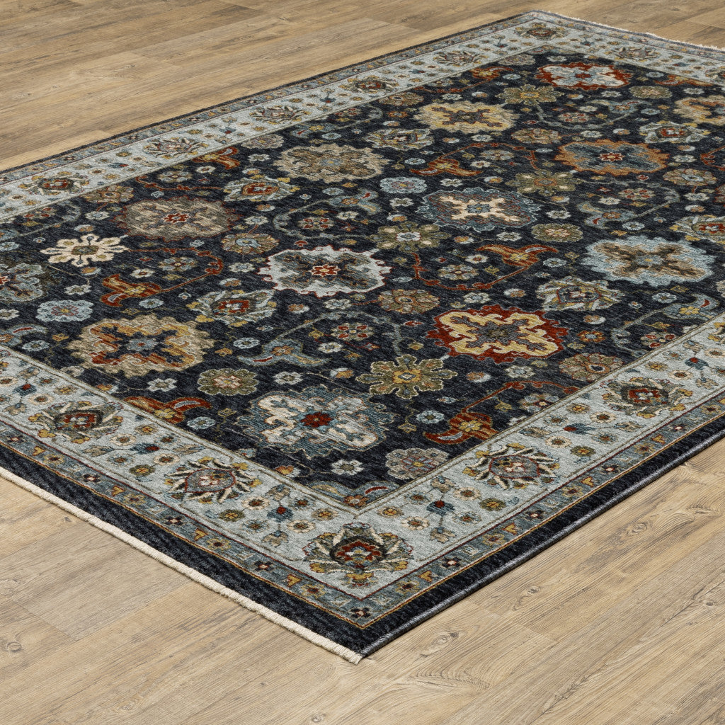 Vibrantly Colored Stain-Resistant Oriental Style Runner Rug with Fringes to Beautify Your Living Space
